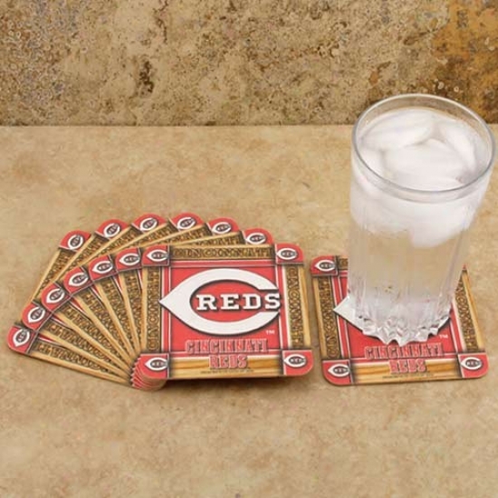 Cincinnati Reds 8-pack Absorbent Paperkraft Coasters