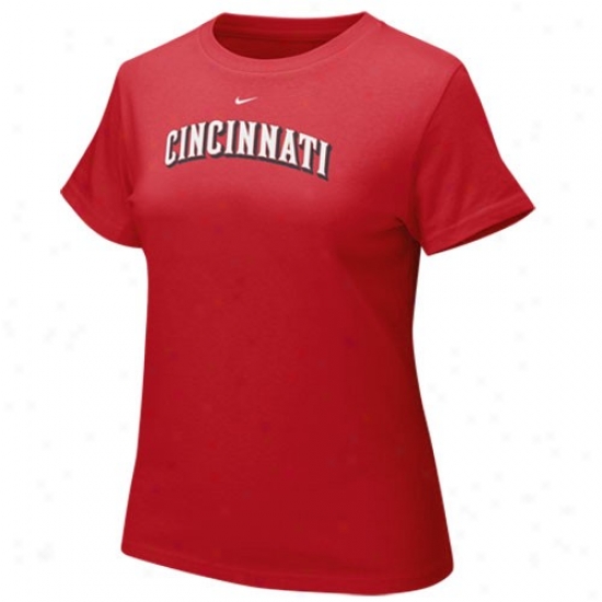 Cincinnati Reds Attire: Nike Cincinnati Reds Ladies Red Authentic Crew T-shirt