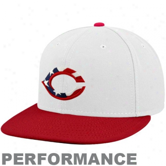 Cincinnati Reds Caps : New Era Cincinnati Reds White-red Stars & Stripes On-field 59fifty Fitted Performance Caps