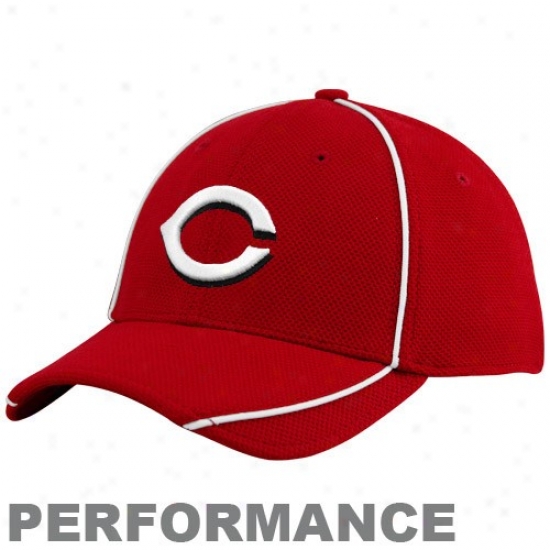 Cincinnati Reds Hat : New Era Cincinnati Reds Red 2010 Official Batting Practice Flex Fit Performance Hat