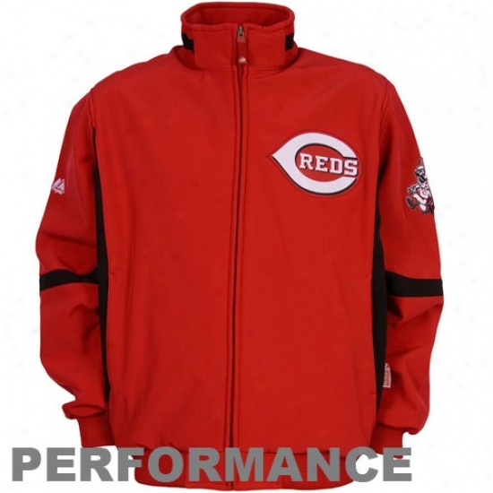 Cincinnati Reds Jackets : Majestic Cincinnati Reds Red Therma Base Premier Elevation Performance Jackets
