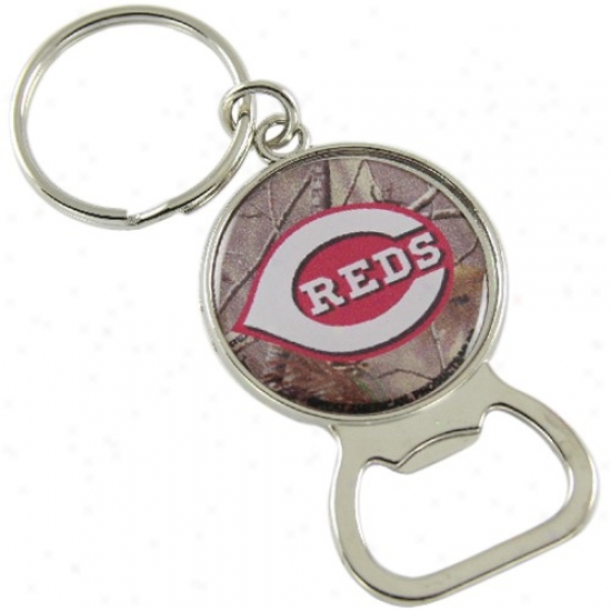 Cincinnati Reds Real Tree Camo Bottl eOpener Keychain