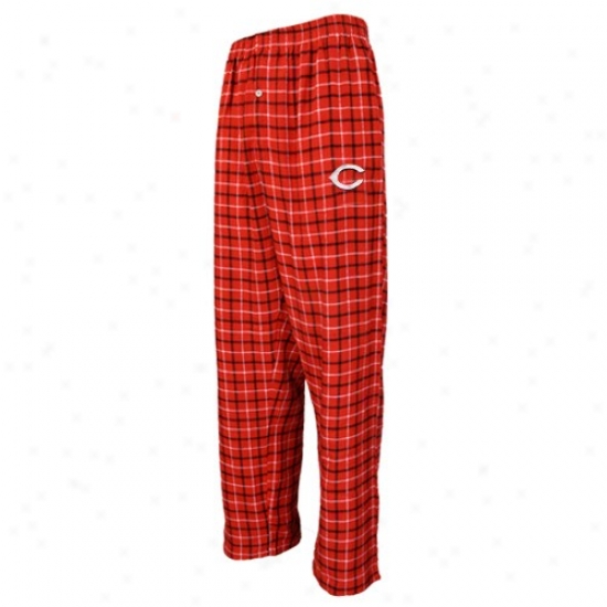 Cincinnati Reds Red Plaid Gridiron Flannel Pants