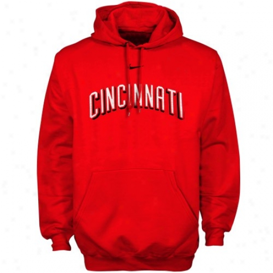 Cincinnati Reds Sweat Shirt : Nike Cinfinnati Reds Red Tackle Sweat Shirt