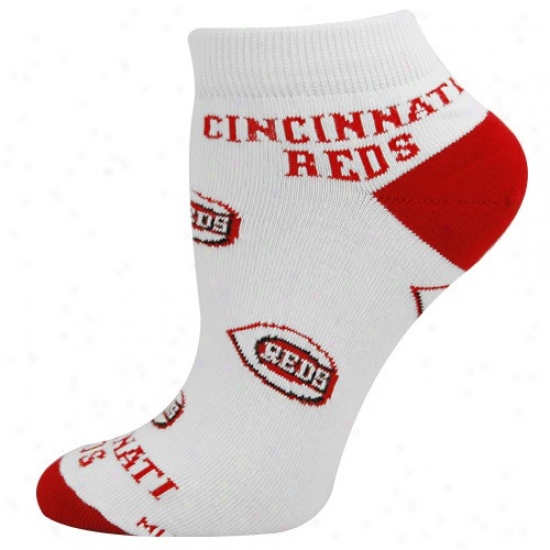 Cincinnati Reds White Ladies 9-11 Team Logo Ankle Socks