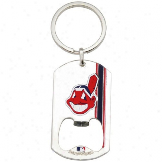 Cleveland Indians 2010 Dog Tag oBttle Opener Keychain
