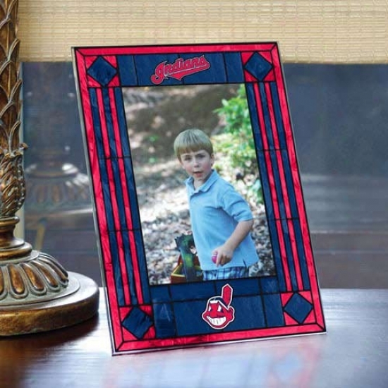 Cleveland Indians Art-glass Picture Frame