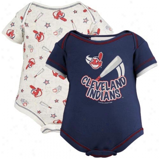 Cleveland Indians Infant Home Run 2-pack Creeper Set