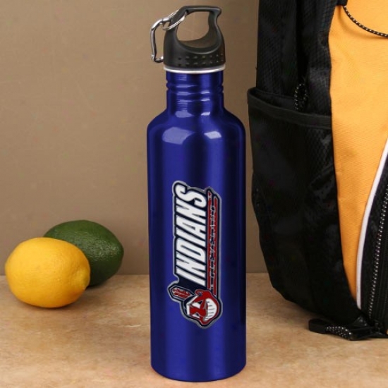 Cleveland Indians Navy Blue Stainless Steel Water Bottle