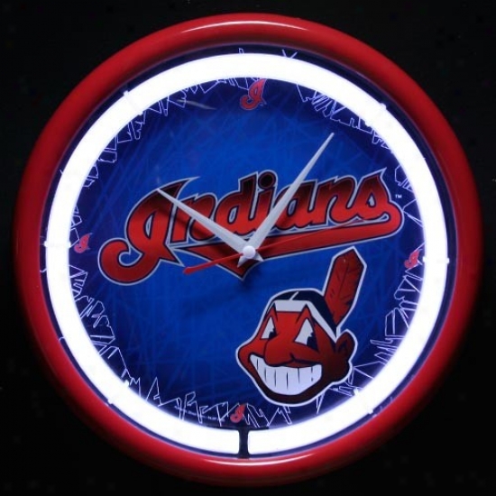 Cleveland Indisns Plasma Wall Clock