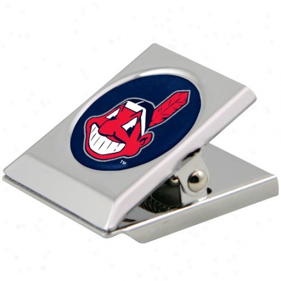 Cleveland Inddians Silver Heavy-duty Magnetic Chip Clip
