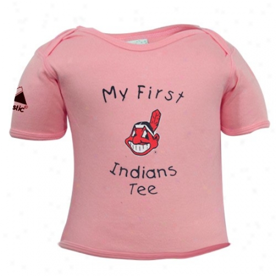 Cleveland Infians Tee : Majestic Cleveland Indians Pink Infant My First Tee