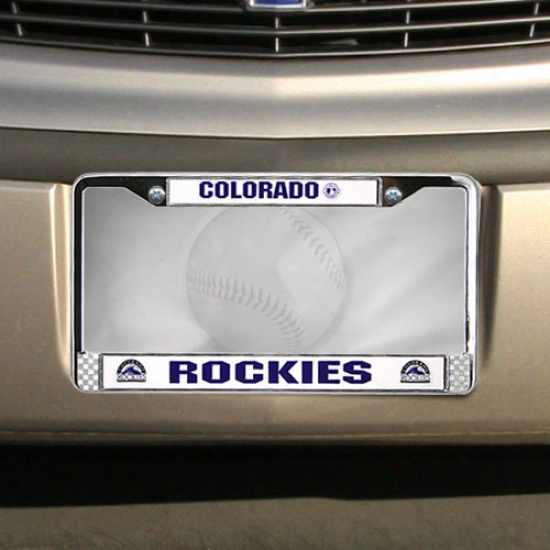 Coolorado Rockies Chrome License Plate Frame