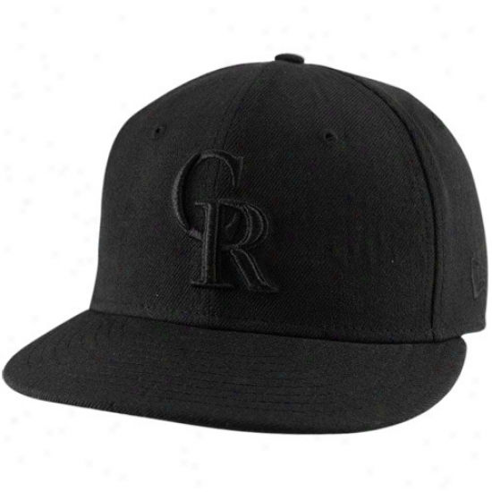 Colorado Rockies Gear: New Era Colorado Rockies Black Tonal 59fifty Fitted Hat