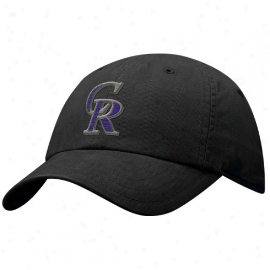 Colorado Rockies Hats : Nike Colorado Rockies Ladies Black Campus Adjustable Hats