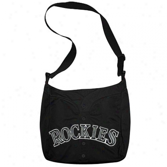 Colorado Rockies Ladies Black Veteran Jersey Tote Bag