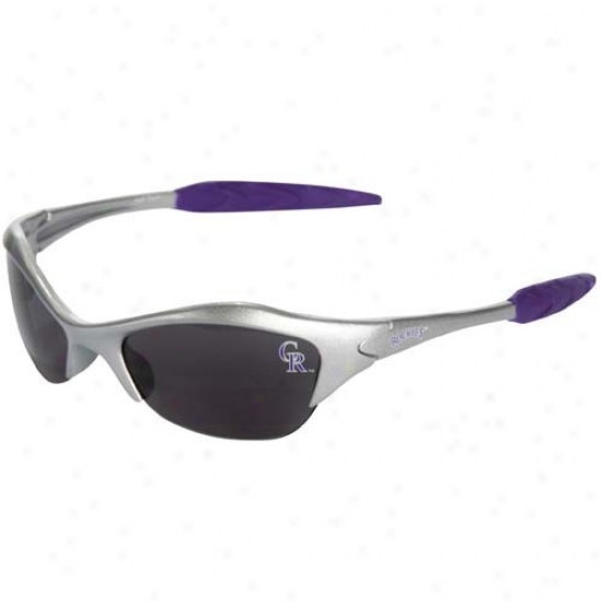 Colorado Rockies Silver Mlb Half Frame Sport Sunglasses