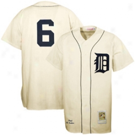 Detroit Tigers Jerssy : Mitchell & Ness Detroit Tigers #6 Al Kaline Home Natural Thhrowback Jersey