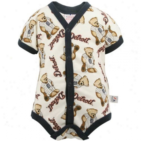 Detroit Tigers Natural Infant All Over Print French Creeper