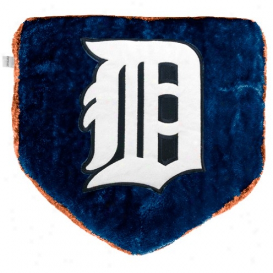 Detroit Tigers Navy Melancholy 14-inch Team Logo Home Plate Plush Pillow