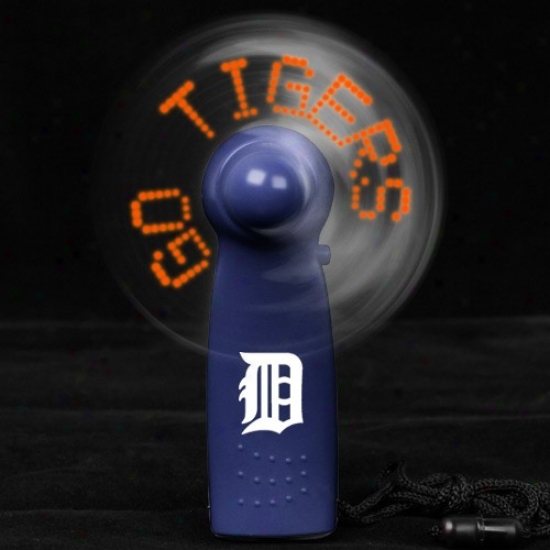 Detroit Tigers Navy Blue Light-up Message Fan