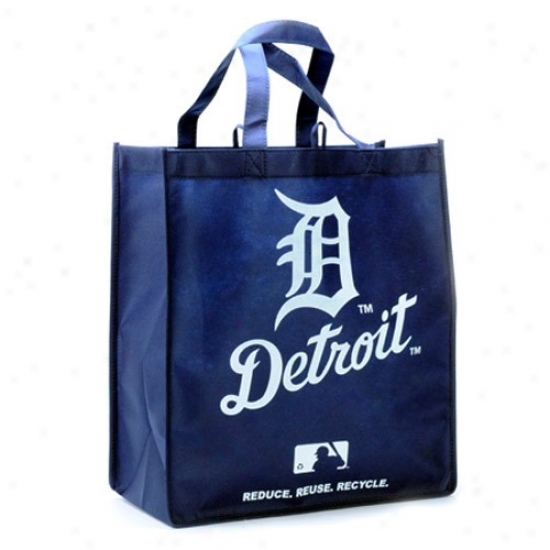 Detroit Tigers Navy Blue Reusable Tote Bag