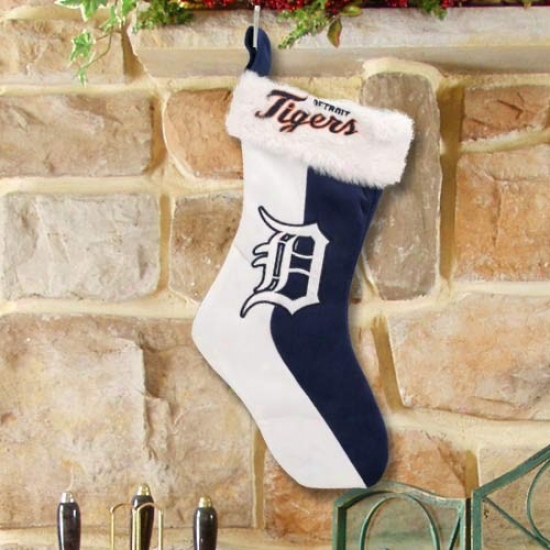 Detroit Tigerrs Navy Blue-white Plush Stocking
