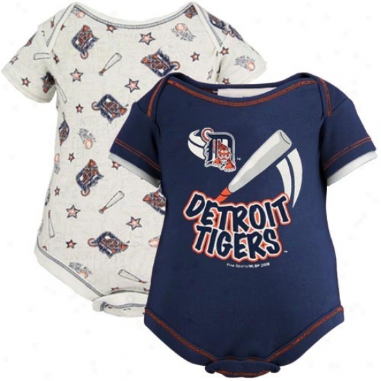 Detroit Tigers Newborn Homw Run 2-pack Creeper Set