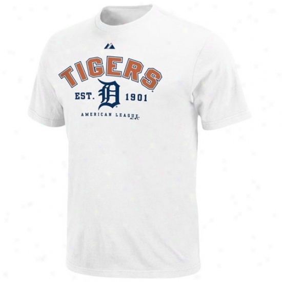 Detroit Tigers Shirt : Majestic Detroit Tigers Youth White Base Stealer Shirt