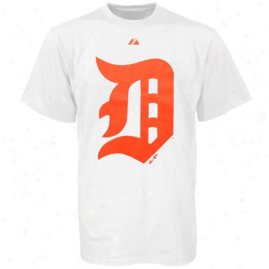 Detroit Tigers Shirts : Majestic Detroit Tigers White Cooperstown Shirts