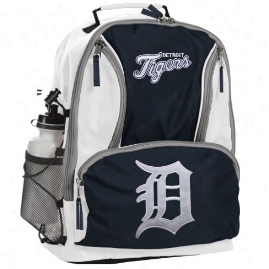 Detroit Tigers Youth Navy Blue Embroidered Teak Logo Backpack