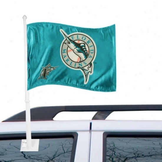 Florida Marlins Banner : Florida Marlins Teal Car Banher
