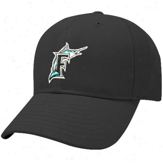 Florida Marlins Hats : Twins Enterprises Florida Marins Black Mvp Adjustable Hats