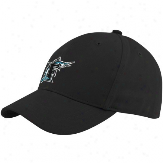 Florida Marlins Merchandise: Twinz '47 Florida Marlins Toddler Black Basic Team Logo Adjustable Hat