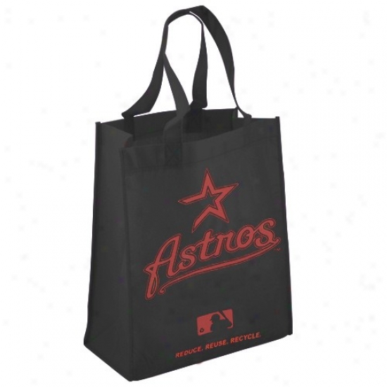 Houston Astros Black Reusable Tote Bag