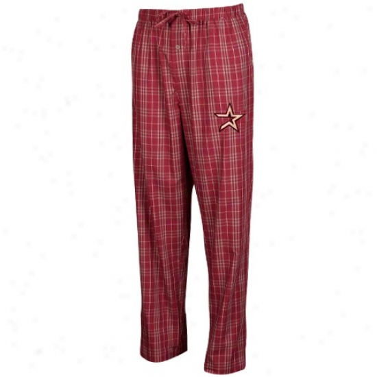 Houston Astros Cardinal Plaid Event Pajama Pants
