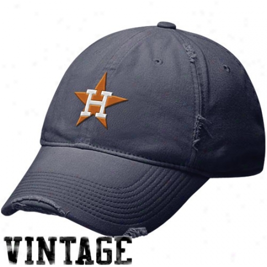 Houston Astros Hats : Nike Hous5on Astros Navy Blue Cooperstown Relaxed Vintage Adjustable Slouch Hats