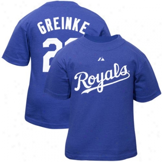 Kansas City Royals Apparel: Majestic Kansas City Royals #23 Zack Greinke Toddler Royal Blue Player T-shirt