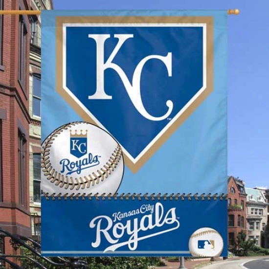 Kansas City Royals Flag : Kansas City Royals 27'' X 37'' Home Plate Vertical Flag Flag