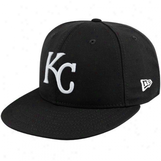 Kansas City Royals Hats : New Era Kansas City Royals Black League Basic Fitted Hats