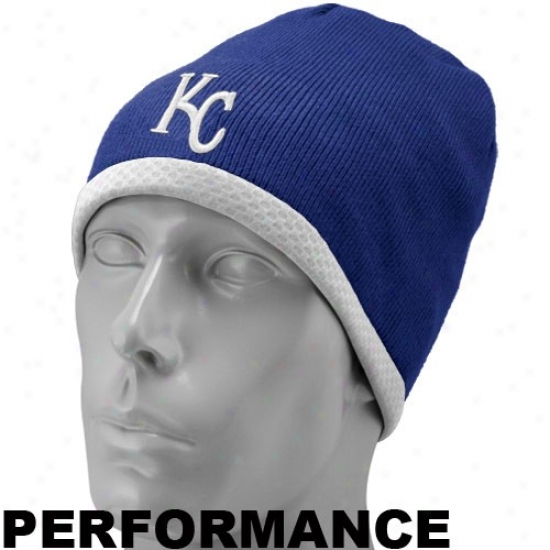 Kansas City Roysls Hats : New Era Kansas City Royals Royal Blue On-field Performance Knit Beanie