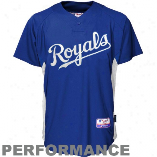 Kansas City Royals Jerseys : Majestic Kansas City Royals Royal Blue Batting Practice Baseball Jerseys