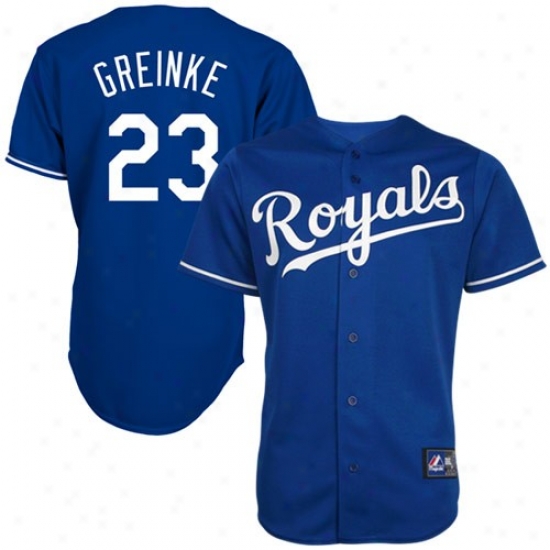 Kansas City Royals Jerseys : Majestic Kansas City Royals #23 Zack Greinke Royal Blue Replica Baseball Jerseys