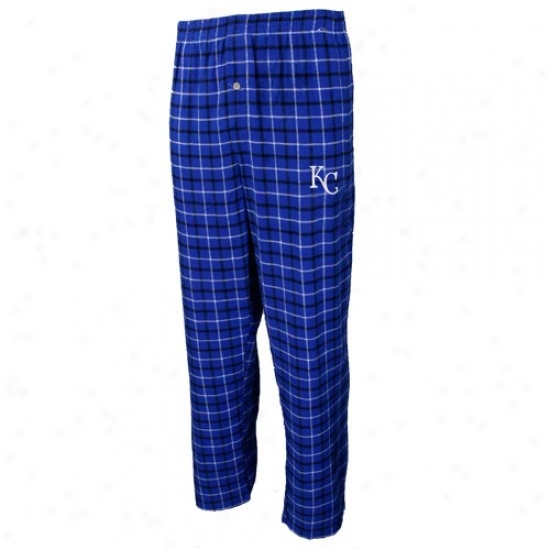 Kansas City Royals Royal Blue Plaid Gridiron Flannel Pants