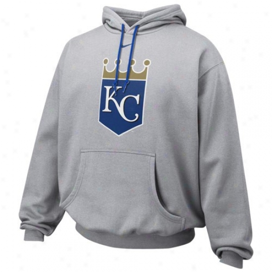 Kansas City Royals Sweatshirts : Nike Kansas City Royals Ash Pre-game Sweatshirts