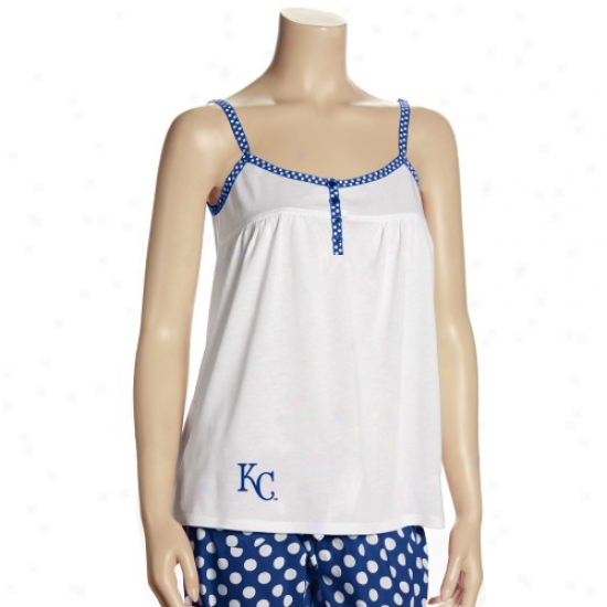 Kansas City Royals Tees : Kansas City Royals Ladies White Galaxy Cistern Top