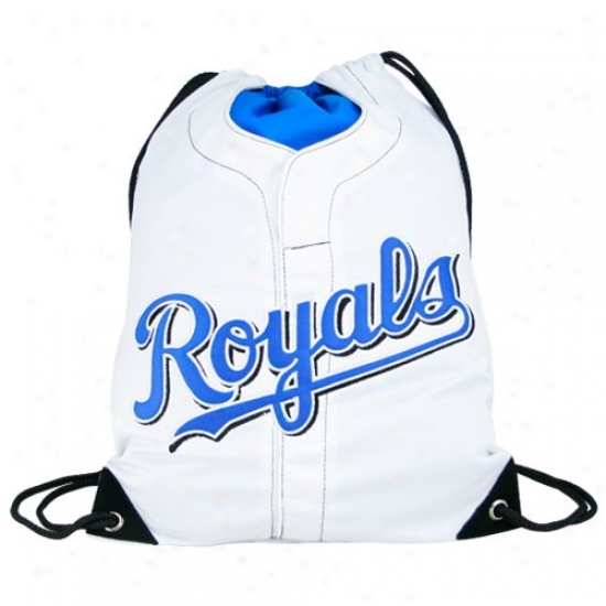 Kansas City Royals White Jersey Drawstring Backpack