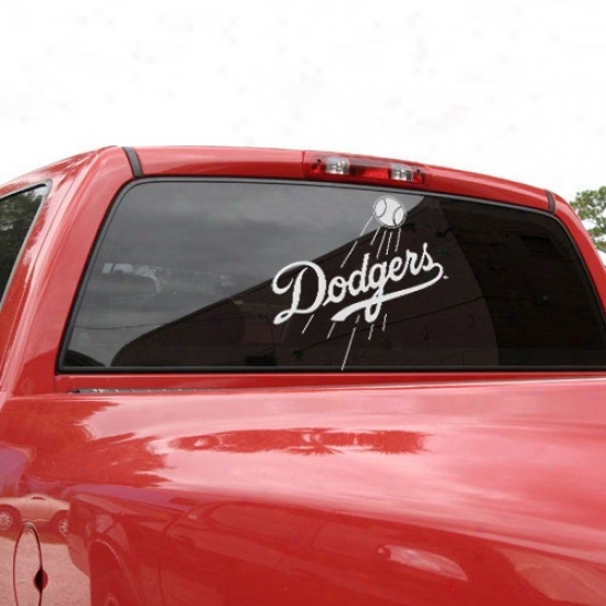 L.a. Dodgers 18'' X 18'' White Logo Decal