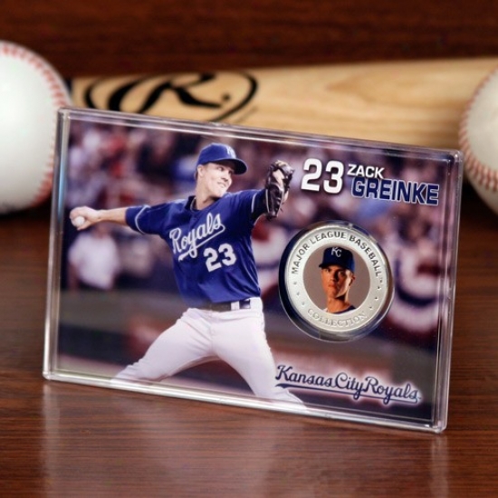 L.a. Dodgers #23 Zack Greinke Silver Plate Coin Card