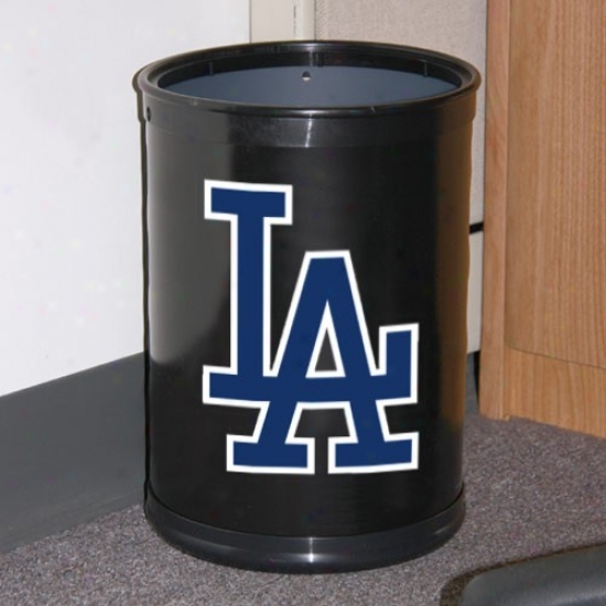 L.a. Dodgers Black Team Wastebasket